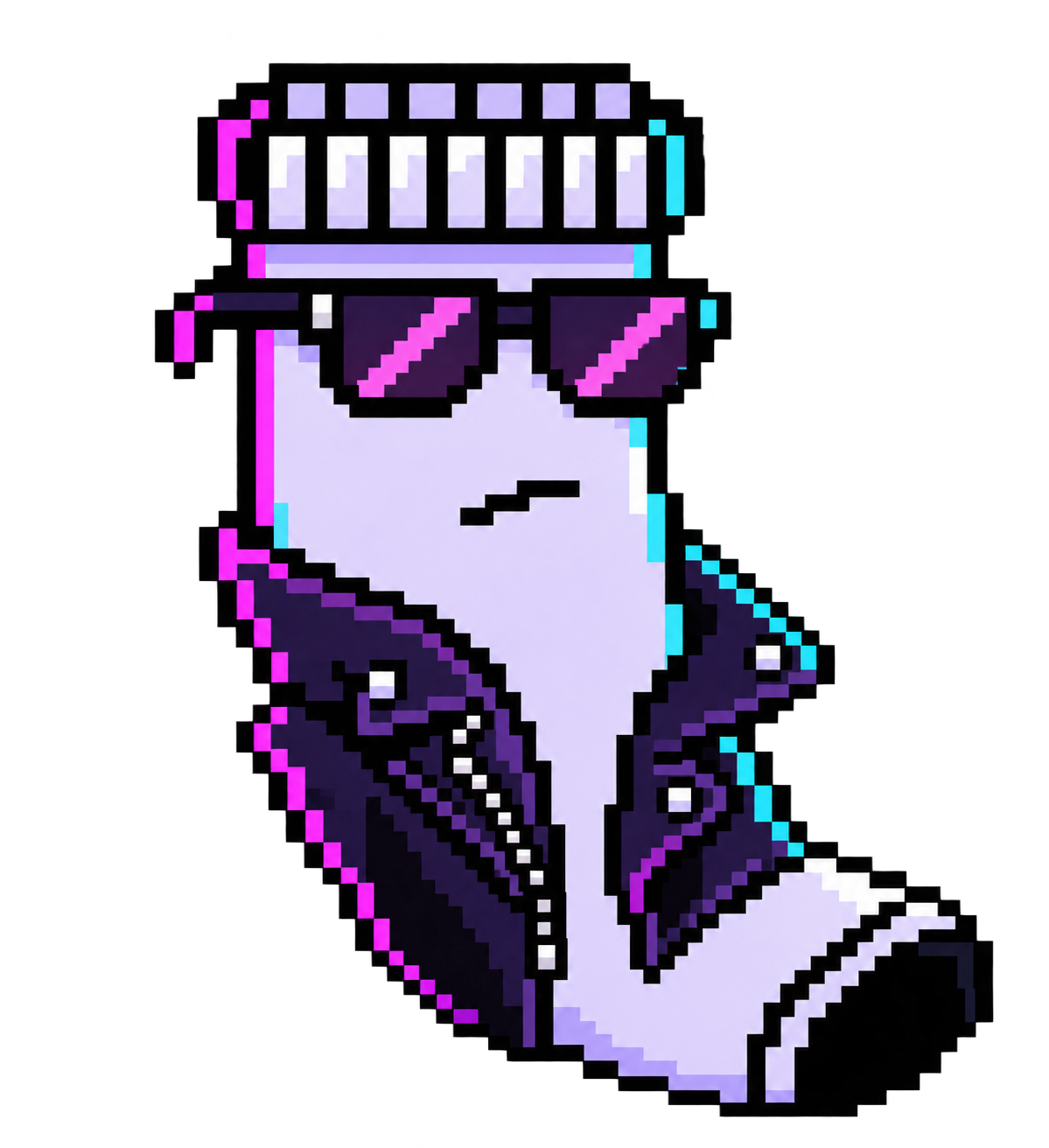Späti owner wearing sunglasses and a purple jacket